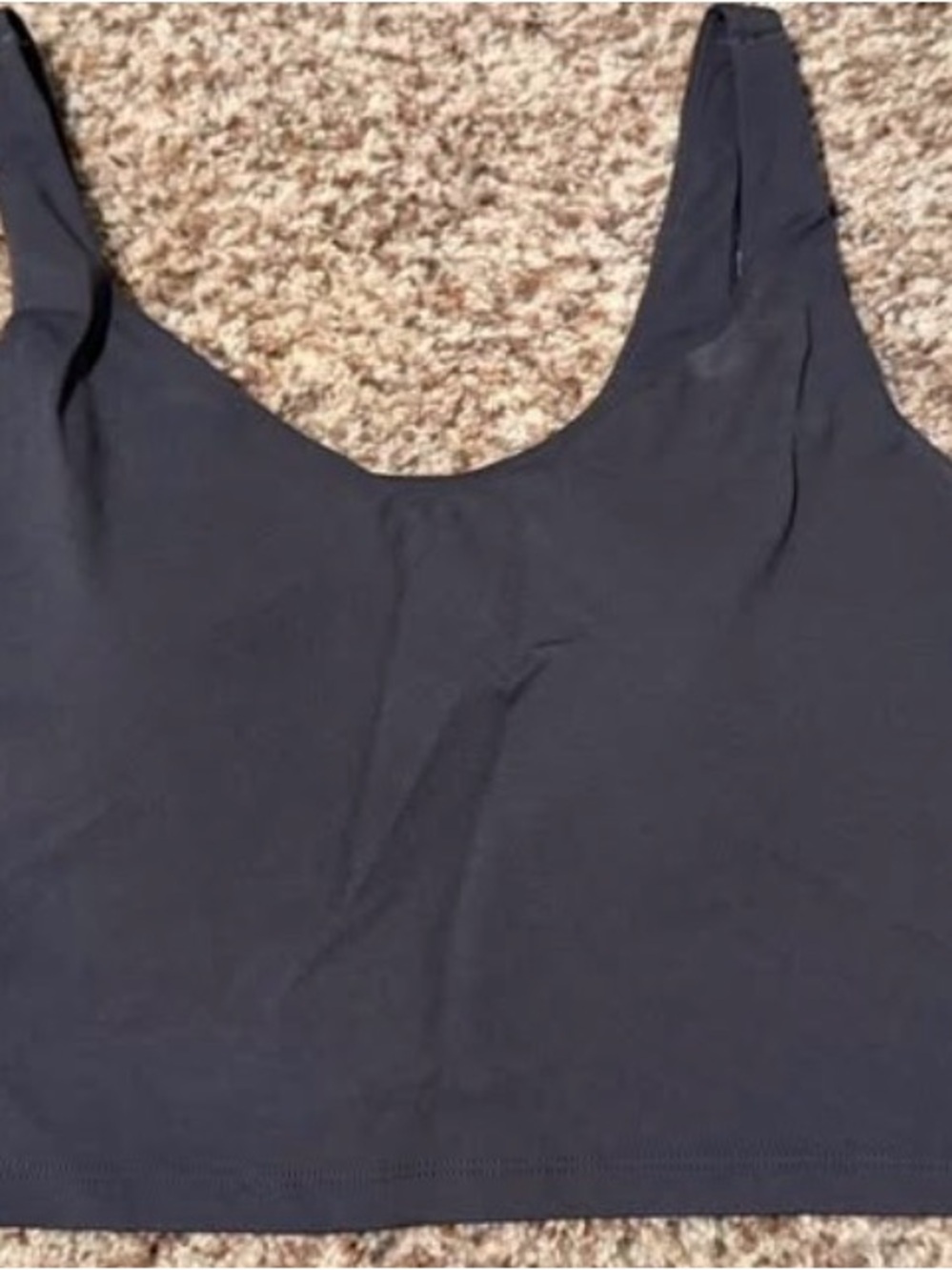 Offline by Aerie Black Scoop Neck Sports Bra Cropped Tank